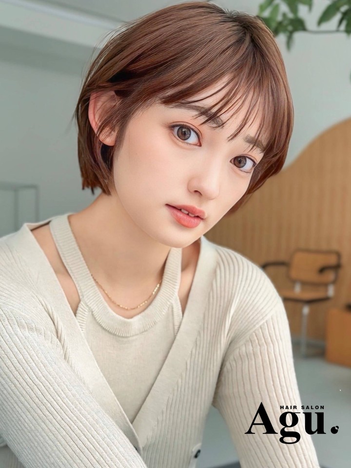 似合わせ耳掛けショート×numberA.ベースケアミルク