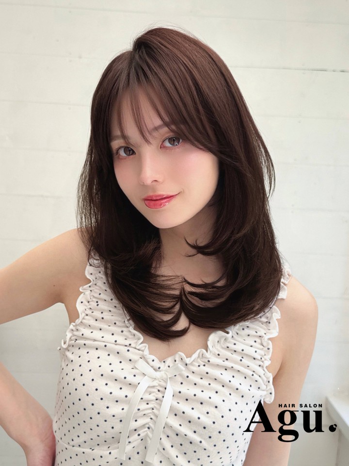 内巻き×レイヤー入りミディアム